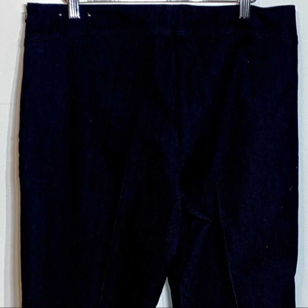 EUC Ellen Tracy side‎ zip flat front denim trousers